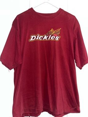 Dickies Burgundy Tee with Flame Logo